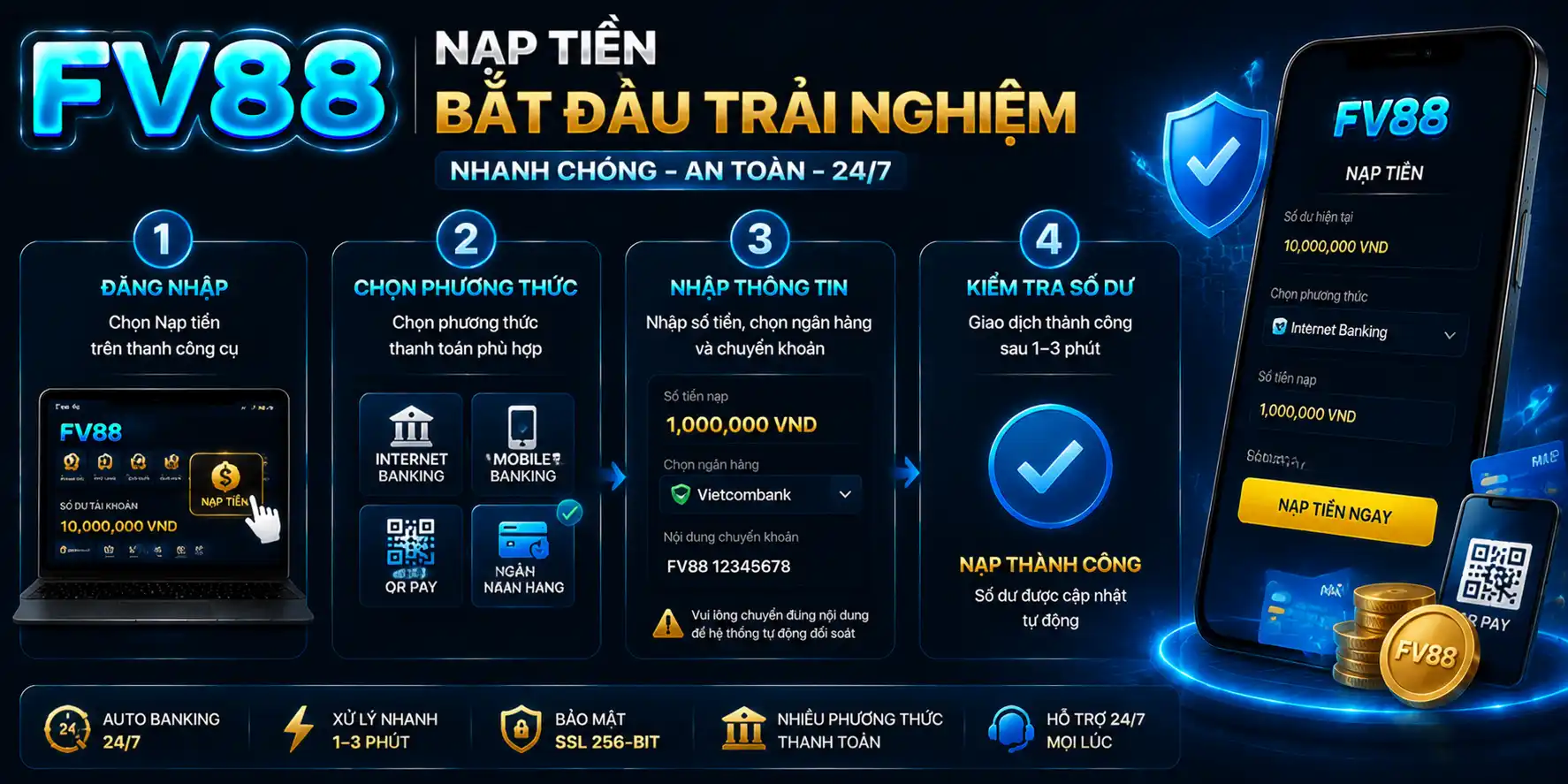FV88 9 Hướng dẫn nạp tiền FV88
