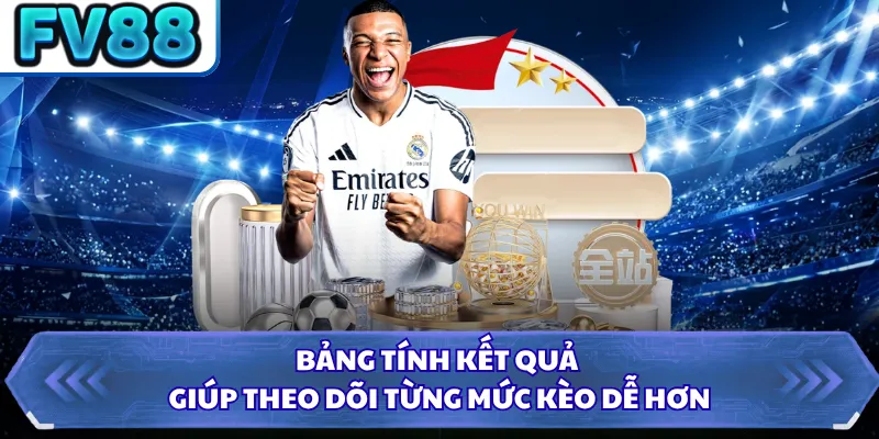 Bảng tính kết quả giúp theo dõi từng mức kèo dễ hơn