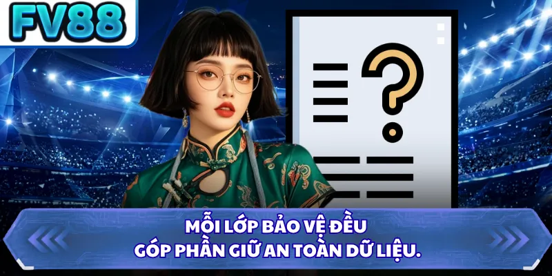 Mỗi lớp bảo vệ đều góp phần giữ an toàn dữ liệu.